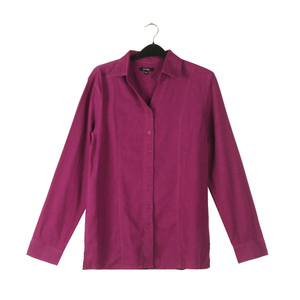 Stockpapa Ladies Overruns Camisas sólidas antiarrugas color rojo vino