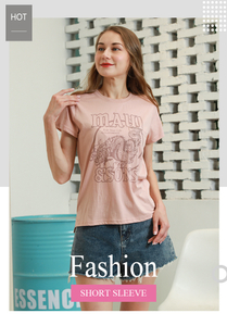 Camiseta con estampado informal para mujer Stockpapa Precio de descuento