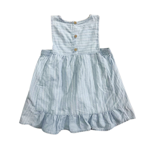 Stpckpapa ZARA Vestido Niña Sin Mangas Rayas Verticales Azul