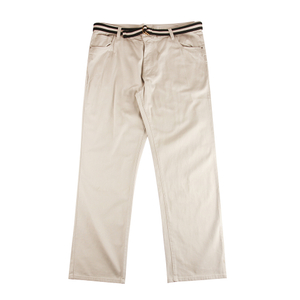 Stockpapa Stock Garments - Pantalones largos chinos con cinturón para hombre