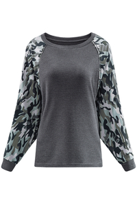 Stockpapa Ladies Squadron Thermal Camo Contraste Dolman Top Stock Prendas