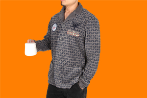 Chaqueta lounge de hombre con estampado de botones 