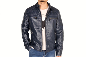 Chaqueta de Pu con lavado de alta calidad para hombre en stock