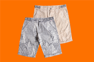 Shorts de baño con estampado de algodón para hombre