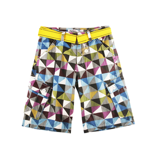 Stockpapa Kids shorts cargo con cinturón y estampado integral