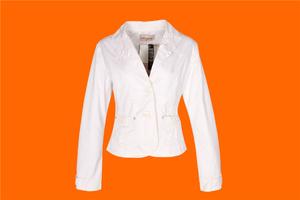 Clock House, Blazer chino informal de algodón para mujer, SP9566-PP