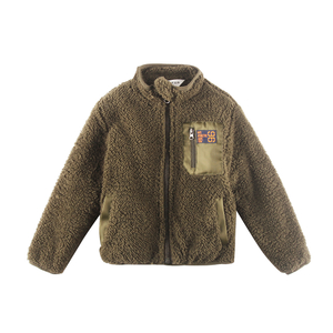 Chaqueta Sherpa para niños Verde oscuro 