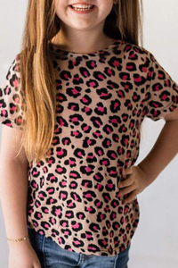 Camisetas con estampado de leopardo para niñas